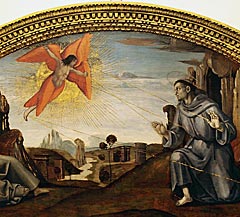 Luca Signorelli (attr), San Francesco riceve le stimmate - Lucignano, Museo Comunale