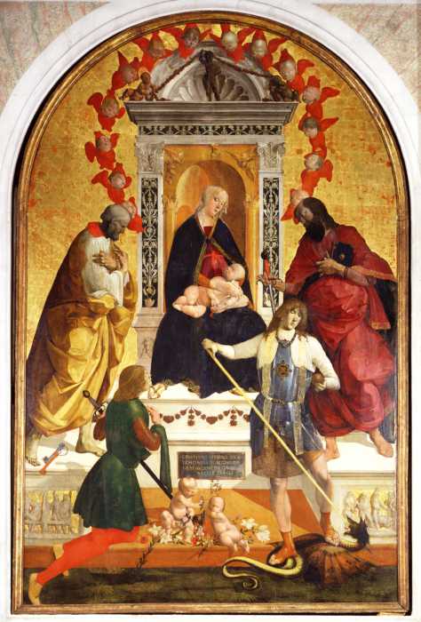 Madonna col Bambino tra i santi Stefano e Bartolomeo